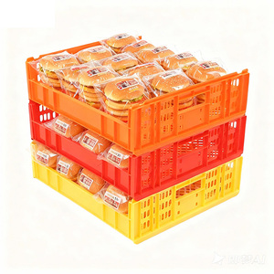 Caisses à pain empilables en plastique recyclable de qualité alimentaire en maille de haute qualité pour l'industrie de la boulangerie - Product Image 1