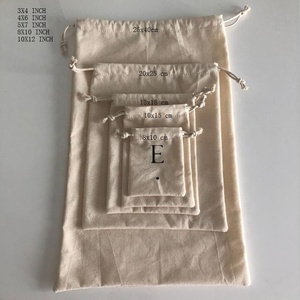 Organic Muslin Cotton/<strong>Canvas</strong> <strong>Drawstring</strong> <strong>Bag</strong> - Product Image 2