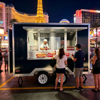 Nuevo Remolque de Comida Móvil de 13 pies, Carrito de BBQ Totalmente Equipado con Cocina Completa, Camioneta para Pizza, Café, Helados, Hot Dogs