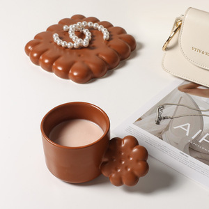 Set di Tazze da Caffè in Ceramica a Forma di <span class=keywords><strong>Biscotto</strong></span> con Piattino Abbinato, Design Unico e Trendy - Product Image 5