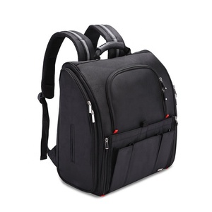 Sac à dos de maquillage professionnel à plusieurs compartiments de plus grande capacité, sac à cosmétiques, sac de rangement, PVC, Logo personnalisé unisexe - Product Image 1