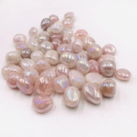 Vente en gros de pierres de quartz rose d'aura d'ange naturel pierre de gravier en cristal de guérison pour la décoration