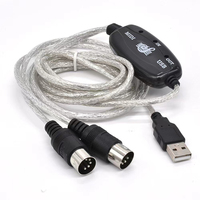 Cable Adaptador USB MIDI para Teclado Musical de PC, Adaptador de Interfaz USB a Teclado MIDI para PC