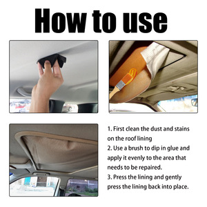 Séchage rapide résistant aux hautes températures adhésif sans trace <span class=keywords><strong>cuir</strong></span> fissure rénovation forte liaison <span class=keywords><strong>voiture</strong></span> toit doublure tissu colle - Product Image 3