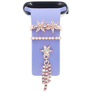 Anillo de metal con diamantes en forma de estrella para reloj inteligente Upro, adorno para correa de reloj Apple, dijes decorativos para correa de reloj de mujer, accesorios. - Product Image 6