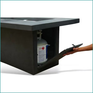 Tanque oculto de hormigón de 50 ", hoguera de Gas, Patio exterior, jardín, patio trasero, mesa de hoguera de Gas GFRC oculta con rocas de Lava y cubierta - Product Image 4