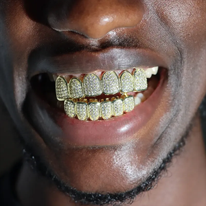 Bijoux Redleaf Moissanite Grillz Rond Brillant Coupe Argent 10k 14k 18k Plaqué Or VVS Hip Hop <span class=keywords><strong>Bereal</strong></span> Bijoux Grillz - Product Image 4