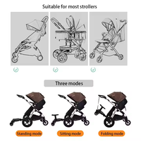 Meilleures ventes : Poussette double avec marchepied, planche de marche pour deuxième enfant, attache-tout pour frères et sœurs