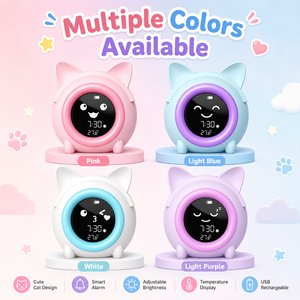 Mini Réveil Silencieux Chat de Dessin Animé Mignon, <span class=keywords><strong>Horloge</strong></span> de Bureau pour Étudiants, Cadeau pour Enfants, OEM - Product Image 2