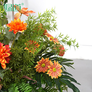 Arrangement floral artificiel Greenway, bouquet de fleurs en soie de grande taille pour hall d'hôtel, présentation commerciale - Product Image 2