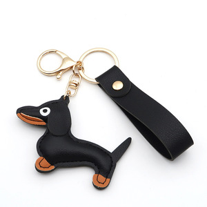In Stock Schnauzer cane Pu In pelle portachiavi accessori portachiavi peluche portachiavi - Product Image 2