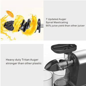 Machine à mastication électrique Portable, extracteur de jus, à pression froide, pour usage domestique, Design Horizontal, basse vitesse - Product Image 4