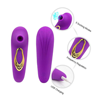 Klitoris-Saugvibratoren Brustwarzen-Oralstimulation Klitoris-Sauger Rosen-Massagegerät Vibrator Erotikspielzeug für Frauen Paare Lila