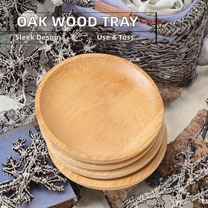 Disposable Platters Color Serving Tray Camping Dinner Charcuterie Boards Fruit Salad Bread Dish <strong>Wooden</strong> <strong>Plates</strong> for Restaurants - Product Image 4