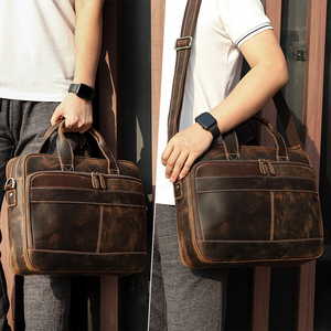J.<span class=keywords><strong>M</strong></span>.D Grosir MOQ Rendah Kapasitas Besar Dua Penggunaan Bisnis Tas Bahu Vintage Pria Tas Laptop Tas Kulit Tas - Product Image 6