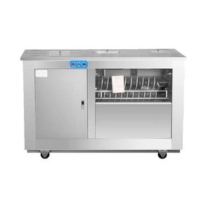 Ligne de production automatique de machines à fabriquer des petits pains ronds cuits à la vapeur, avec diviseur et rondeur-presseur de pâte, pour hôtels et fermes - Product Image 1