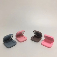 Emballage vide pour cosmétiques, poudre carrée rose, compacte avec miroir, nouveau Design, livraison rapide,