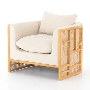 实木藤制家具沙发软垫实心定制工厂家居沙发设计