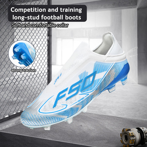 Chaussures de football respirantes personnalisées en gros pour hommes, crampons FG/AG longs, résistantes à l'usure et protégeant efficacement les chevilles - Product Image 6