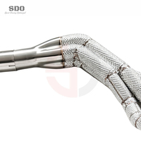 Collecteur d'échappement long en acier inoxydable SDO Premium pour Ford Mustang V8 5.0L 2015-2024 avec bouclier thermique haute performance