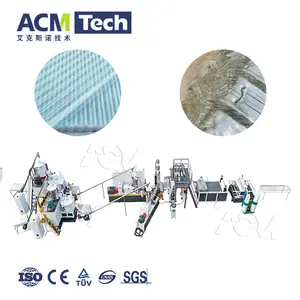 Acmtech Transparent Pc Pet Glazed Resin Tile Corrugated Roofing Sheet Making Machine Production Line