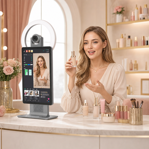 Machine de diffusion en direct tout-en-un OEM avec écran tactile et anneau lumineux pour la vente de produits de beauté et de maquillage - Product Image 1