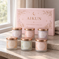 AIKUN Ensemble de bougies parfumées en cire de soja naturelle à haute concentration, contrôle qualité strict, marque privée personnalisée