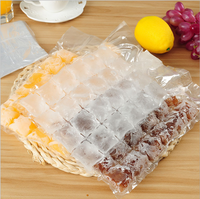 Sacs en plastique pour glaçons, emballage en plastique pour congélateur, auto-scellants, jetables, personnalisés, 3x6 cubes, LDPE