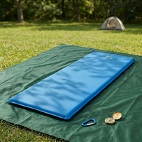 Matelas de camping auto-gonflant léger, directement de l'usine, avec noyau en mousse, système de valve facile, imperméable, en polyester 190T et PVC