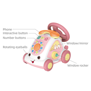 Bebé educativo Dreaming Party bebé coche eléctrico juguete dibujos animados Musical Universal ruedas libres simulación teléfono vehículo coche Juguetes - Product Image 5