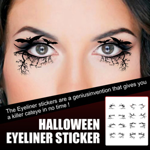 Halloween Horreur Mode Fête Maquillage Outils Chauve-Souris Araignée <span class=keywords><strong>Fard</strong></span> À Paupières Décoratif Autocollants Ingrédients Minéraux <span class=keywords><strong>Eye</strong></span> <span class=keywords><strong>Liner</strong></span> - Product Image 4