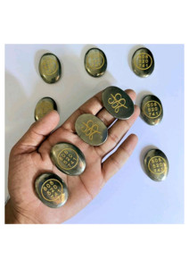 เหรียญไพไรต์คุณภาพสูง ซิบู คอยน์ มันนี่ สวิตช์เวิร์ด หินแห่งความมั่งคั่ง ความอุดมสมบูรณ์ ของขวัญ ของที่ระลึก คริสตัลคราฟต์ขายส่งแบบเลเซอร์ - Product Image 2