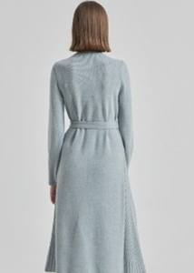 Maglione con motivo a maglia da donna di moda abito lungo in puro Cashmere 100% maglione da donna - Product Image 3