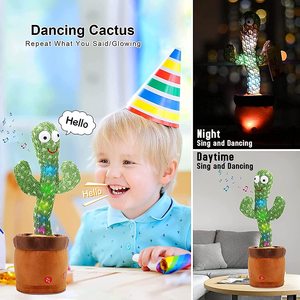 Dancing Cactus Toy 120 canzoni cantando parlare Record ripetendo ciò che dici Cactus elettrico - Product Image 5
