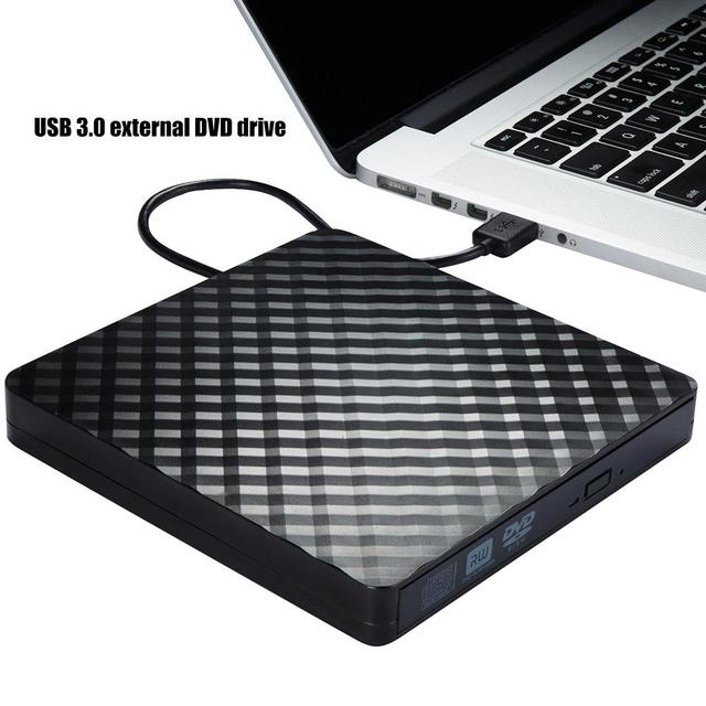 High Quality USB 3.0 Portable CD DVD Optical Drive Burner Writer External DVD Burner for Windows 10/8/7 Laptop & Desktop