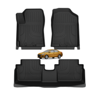 Tapetes 3D para Piso de Auto, Juego Completo Personalizado, Tapetes de TPE para Todo Clima para Hyundai Getz 2007 2008 - 2012