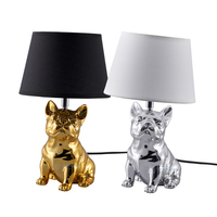 Lampe de Table créative en résine, bouledogue français, décoration de la maison, forme de chien, lampe de bureau, base d'animal, lampe de Table