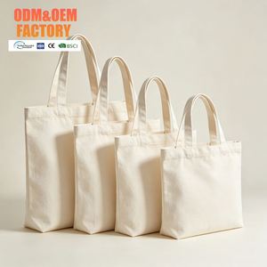 Eco-Friendly Recyclable Durable Blank Canvas Tote <b>Bags</b> with Custom logo Printing - Product Image 1
