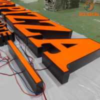 Letras de Señalización LED 3D Personalizadas, Letreros Electrónicos Acrílicos, Señalización Comercial, Letrero para Pizzería, Publicidad Exterior para Restaurantes, IP65