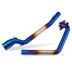 Kit de Tubo Frontal Azul de 51 mm para Escape de Motocicleta para SUZUKI GSXS150 GSXR150 GSXR125 GSXS125 <span class=keywords><strong>GSX</strong></span> R150 S150 <span class=keywords><strong>R125</strong></span> S125 GSXR GSXS 125 150 - Product Image 1