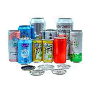 Custom 250ml 473ml 500ml 1000ml 650 Ml 330cc Blank Printed Empty Aluminium Beer Energy Soft Drink Cans With B64 Sot 202 Can Lids