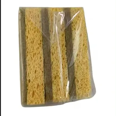 Natural Kitchen Sponge - Biodegradable Compostable Cellulose and Coconut Scrubber Sponge - Pack of 12 Eco Friendly Sponges