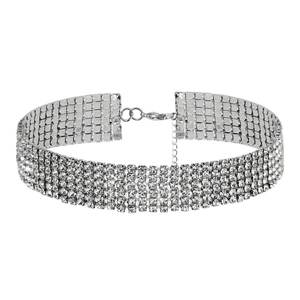 Collar de múltiples capas, Zirconia cúbica, gotas de cristal, alto brillo, joyería de moda europea americana para mujer, aniversario - Product Image 5