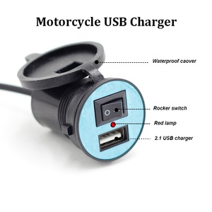 Pince sur <span class=keywords><strong>USB</strong></span> 12V vélo électrique <span class=keywords><strong>moto</strong></span> chargeur rapide 5V 2.1A <span class=keywords><strong>avec</strong></span> couvercle <span class=keywords><strong>interrupteur</strong></span> à bascule <span class=keywords><strong>prise</strong></span> étanche pour téléphone portable - Product Image 3