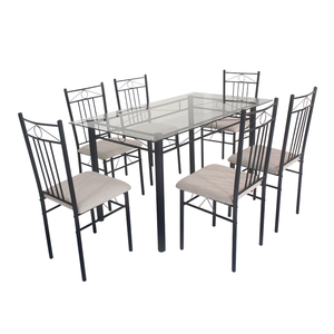<span class=keywords><strong>YUKAI</strong></span> Nouveau produit Design moderne 1 table et 4 chaises Ensemble salle à manger 1+6 pour salon 1+6 DS-081G - Product Image 1
