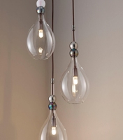 Suspension moderne en verre fait main, luminaire de plafond pour escalier, longue lampe suspendue décorative