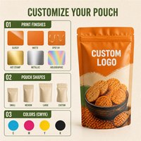 Sachet d'emballage pour chips de lentilles, personnalisé, imprimé, à fermeture éclair, Doypack, pour snacks croustillants végétaux, thermoscellable, pour la vente au détail