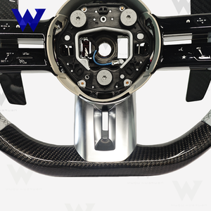 Adecuado para <span class=keywords><strong>Mercedes</strong></span> Benz W213 C238 GLE W167 C167 <span class=keywords><strong>GLS</strong></span> X167 GLC X254 C254 E53 E63 AMG volante de fibra de carbono de cuero - Product Image 5