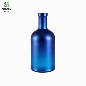 Botella de Vodka de Vidrio Electrochapado de Color Sovay con Tapón de Corcho, Capacidad de 375 ml, 500 ml, 750 ml, para Tequila, Whisky, Brandy, Sellado por Termoimpresión - Product Image 3