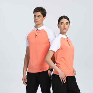 โลโก้ปักแบบกำหนดเองใหม่ ODM สำหรับเสื้อเชิ้ตผ้าเนื้อเดียว 85% ไนลอน 5% สแปนเด็กซ์ ระบายอากาศได้ดี นุ่มสบาย เหมาะสำหรับกอล์ฟ ผู้ชาย - Product Image 3